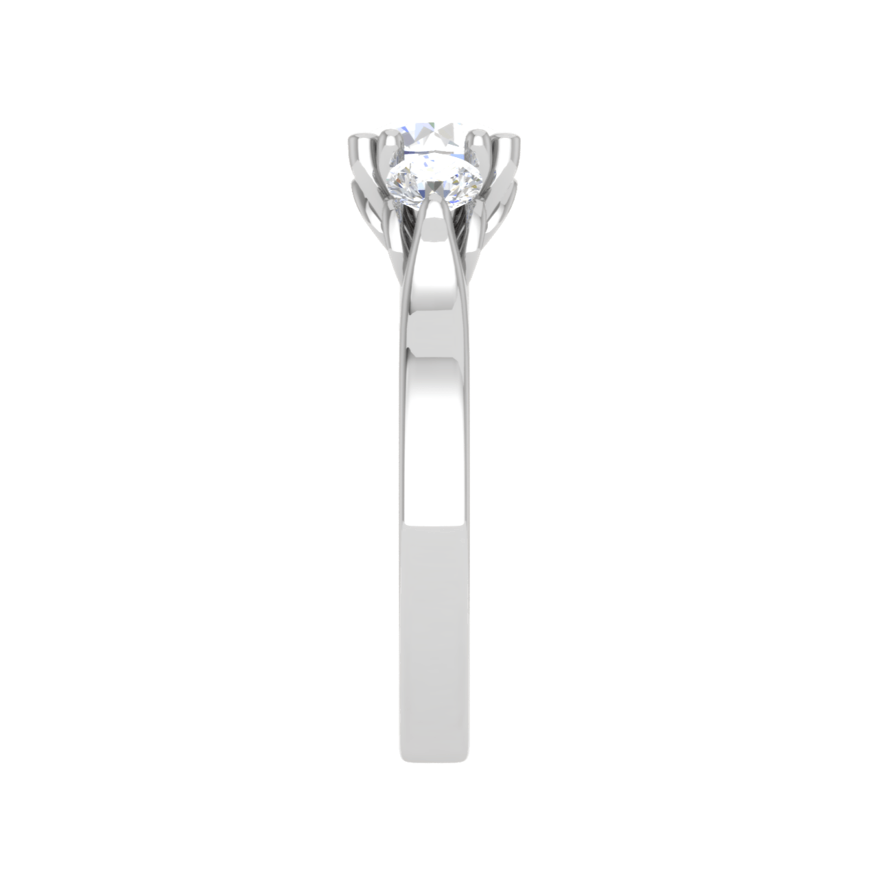 2-Carat Lab Grown Solitaire Diamond Accents  Platinum Engagement Ring JL PT R3 RD LG-140-B
