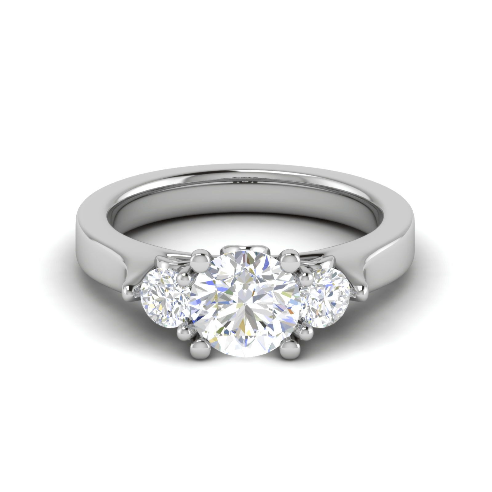 2-Carat Lab Grown Solitaire Diamond Accents  Platinum Engagement Ring JL PT R3 RD LG-140-B
