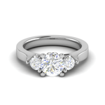 Load image into Gallery viewer, 2-Carat Lab Grown Solitaire Diamond Accents  Platinum Engagement Ring JL PT R3 RD LG-140-B
