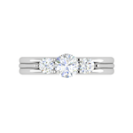 Load image into Gallery viewer, 1-Carat Lab Grown Solitaire Diamond Accents Platinum Engagement Ring JL PT R3 RD LG-141
