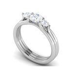 Load image into Gallery viewer, 1-Carat Lab Grown Solitaire Diamond Accents Platinum Engagement Ring JL PT R3 RD LG-141
