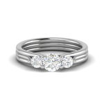 Load image into Gallery viewer, 1-Carat Lab Grown Solitaire Diamond Accents Platinum Engagement Ring JL PT R3 RD LG-141

