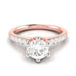 Load image into Gallery viewer, 1.50-Carat Lab Grown Solitaire Diamond Shank Rose Gold Ring JL AU LG G 105R-D
