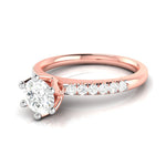 Load image into Gallery viewer, 1-Carat Solitaire Diamond Shank Rose Gold Ring JL AU G 105R-C
