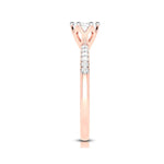 Load image into Gallery viewer, 1-Carat Solitaire Diamond Shank Rose Gold Ring JL AU G 105R-C
