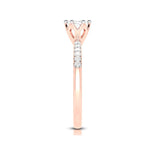 Load image into Gallery viewer, 70-Pointer Lab Grown Solitaire Diamond Shank Rose Gold Ring JL AU LG G 105R-B
