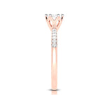 Load image into Gallery viewer, 70-Pointer Solitaire Diamond Shank Rose Gold Ring JL AU G 105R-B
