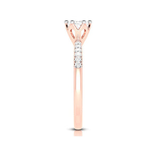 1.50-Carat Lab Grown Solitaire Diamond Shank Rose Gold Ring JL AU LG G 105R-D