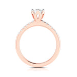 Load image into Gallery viewer, 1-Carat Solitaire Diamond Shank Rose Gold Ring JL AU G 105R-C
