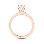 Load image into Gallery viewer, 70-Pointer Lab Grown Solitaire Diamond Shank Rose Gold Ring JL AU LG G 105R-B

