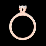 Load image into Gallery viewer, 70-Pointer Lab Grown Solitaire Diamond Shank Rose Gold Ring JL AU LG G 105R-B
