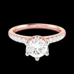 Load image into Gallery viewer, 1.50-Carat Lab Grown Solitaire Diamond Shank Rose Gold Ring JL AU LG G 105R-D
