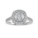 Load image into Gallery viewer, 1-Carat Solitaire Halo Diamond Shank Platinum Ring JL PT 1332-C
