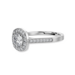 Load image into Gallery viewer, 70-Pointer Solitaire Halo Diamond Shank Platinum Ring JL PT 1332-B
