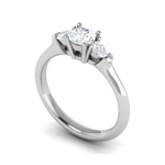 Load image into Gallery viewer, 1-Carat Solitaire Pear Cut Diamonds Accents Platinum Ring JL PT R3 RD 157-C   Jewelove.US
