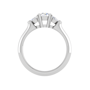 1-Carat Solitaire Pear Cut Diamonds Accents Platinum Ring JL PT R3 RD 157-C   Jewelove.US