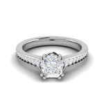 Load image into Gallery viewer, 1.50-Carat Lab Grown Solitaire Diamond Shank Platinum Engagement Ring JL PT RH RD LG-100-A
