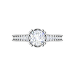 Load image into Gallery viewer, 1.50-Carat Lab Grown Solitaire Diamond Shank Platinum Engagement Ring JL PT RH RD LG-100-A
