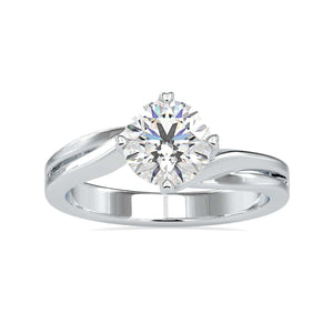 30-Pointer Solitaire Platinum Twisted Shank Ring JL PT 0178