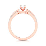 Load image into Gallery viewer, 1-Carat Solitaire with 2-Row Diamond Shank 18K Rose Gold Ring JL AU G 116R-C   Jewelove.US
