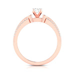 Load image into Gallery viewer, 50-Pointer Solitaire with 2-Row Diamond Shank 18K Rose Gold Ring JL AU G 116R-A   Jewelove.US
