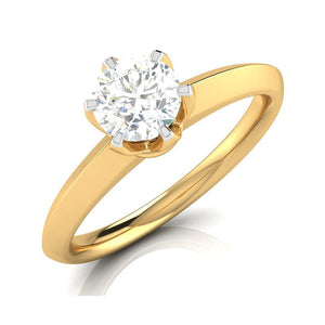 2-Carat Lab Grown Solitaire Yellow Gold Ring JL AU G LG 106Y-E
