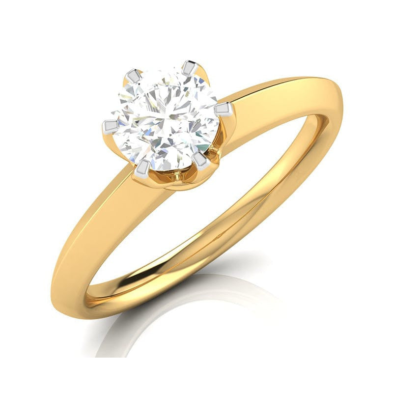 50-Pointer Lab Grown Solitaire Yellow Gold Ring JL AU LG G 106Y-A