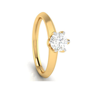 70-Pointer Lab Grown Solitaire Yellow Gold Ring JL AU LG G 106Y-B