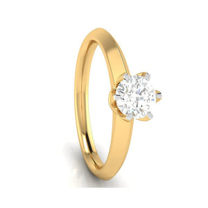 50-Pointer Lab Grown Solitaire Yellow Gold Ring JL AU LG G 106Y-A