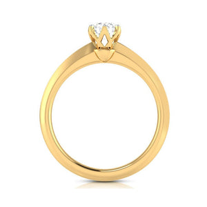 50-Pointer Lab Grown Solitaire Yellow Gold Ring JL AU LG G 106Y-A