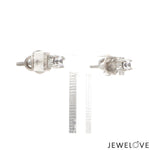 Load image into Gallery viewer, 10 pointer Solitaire Diamond Earrings in Platinum SJ PTO E 152-B
