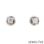 Load image into Gallery viewer, 10 pointer Solitaire Diamond Earrings in Platinum SJ PTO E 152-B
