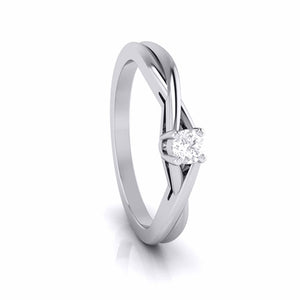 30-Pointer Platinum Solitaire Ring - Shank with a Twist JL PT G 115-B   Jewelove.US