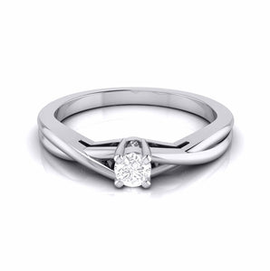 30-Pointer Platinum Solitaire Ring - Shank with a Twist JL PT G 115-B   Jewelove.US