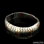 Load image into Gallery viewer, 12mm Platinum Rose Gold Bracelet with Hi-Polish &amp; Matte Finish for Men JL PTB 1177
