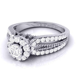 Load image into Gallery viewer, 20-Pointer Designer Platinum Diamond Engagement Ring JL PT G 102-A
