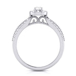 Load image into Gallery viewer, 30-Pointer Solitaire Halo Diamond Split Shank Ring JL PT G 102-B
