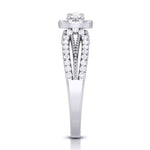 Load image into Gallery viewer, 30-Pointer Solitaire Halo Diamond Split Shank Ring JL PT G 102-B
