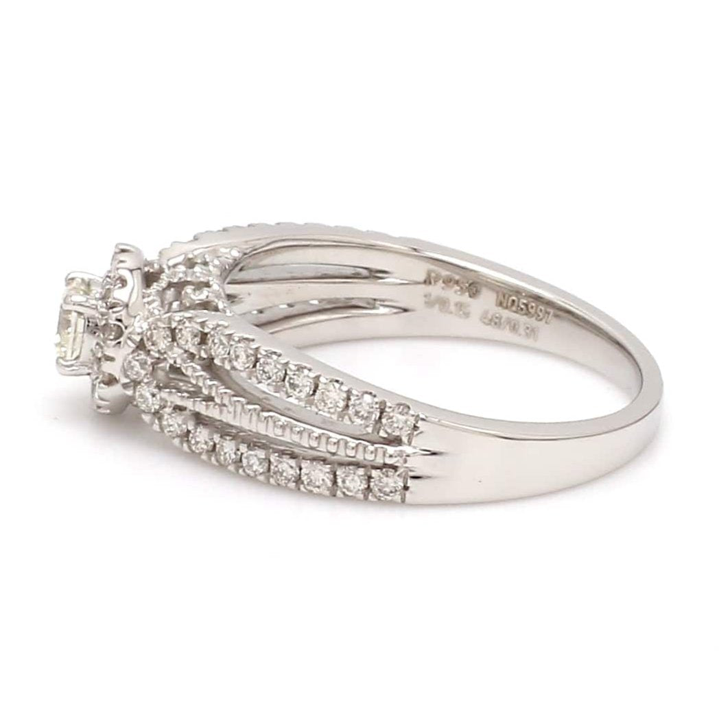 20-Pointer Designer Platinum Diamond Engagement Ring JL PT G 102-A