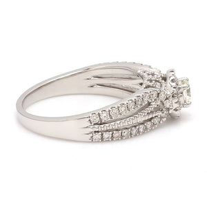 20-Pointer Designer Platinum Diamond Engagement Ring JL PT G 102-A