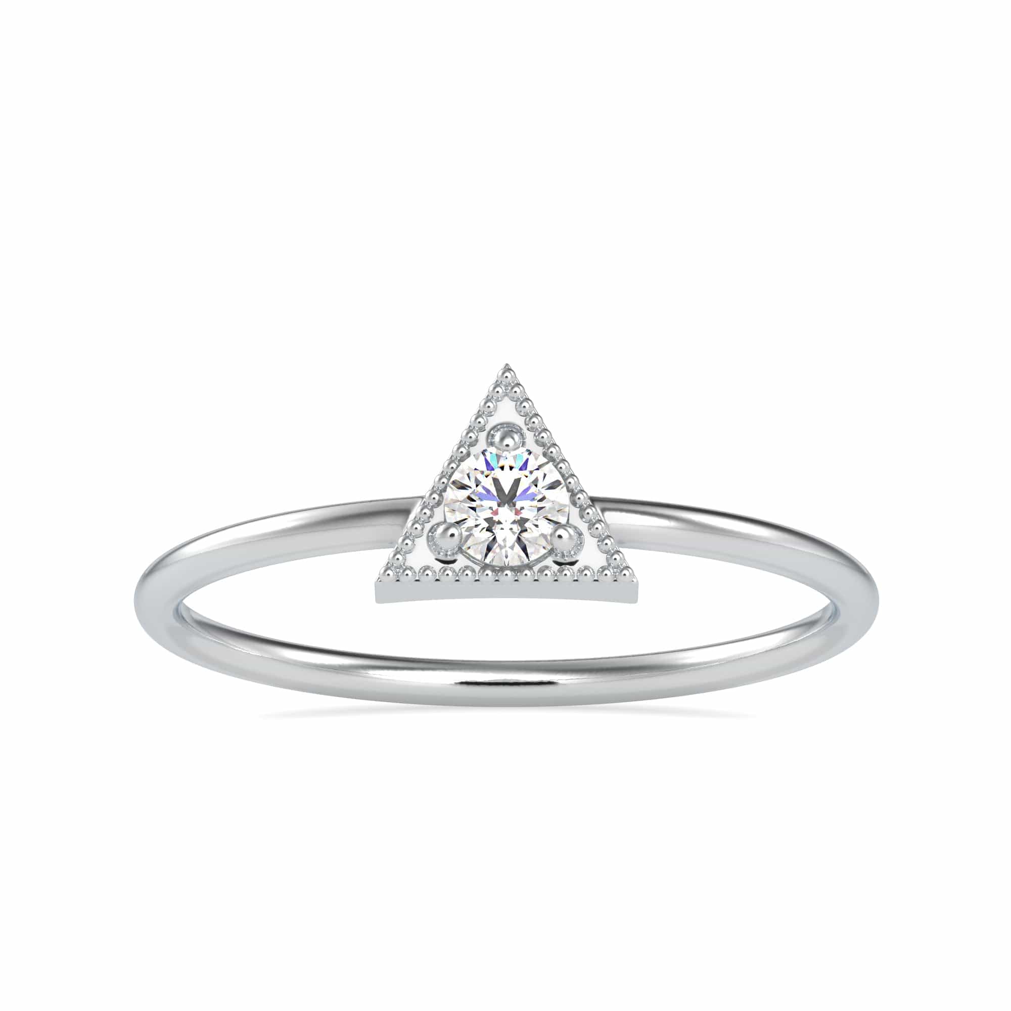 15 Pointer Diamond Platinum Engagement Ring JL PT 0698