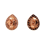 Load image into Gallery viewer, 18K Rose Gold Pear Earrings with Pink Pear Cut &amp; White Round Diamond JL AU PD 103
