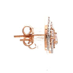 Load image into Gallery viewer, 18K Rose Gold Pear Earrings with Pink Pear Cut &amp; White Round Diamond JL AU PD 103
