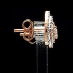 Load image into Gallery viewer, 18K Rose Gold Pear Earrings with Pink Pear Cut &amp; White Round Diamond JL AU PD 103
