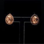 Load image into Gallery viewer, 18K Rose Gold Pear Earrings with Pink Pear Cut &amp; White Round Diamond JL AU PD 103

