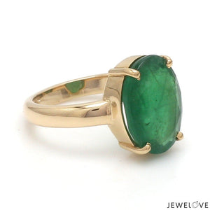 18K Yellow Gold Emerald Diamond Ring JL AU 137R
