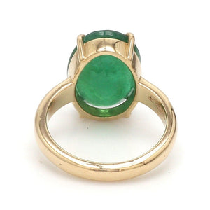 18K Yellow Gold Emerald Diamond Ring JL AU 137R