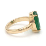 Load image into Gallery viewer, 18K Yellow Gold Emerald Diamond Ring JL AU 137R
