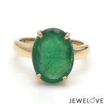 Load image into Gallery viewer, 18K Yellow Gold Emerald Diamond Ring JL AU 137R
