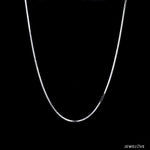 Load image into Gallery viewer, 1mm Plain Japanese Platinum Square Snake Chain JL PT 747-A   Jewelove
